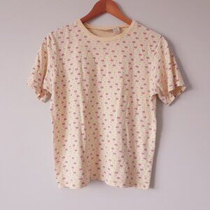 Vintage 90s Carroll Reed 100% Cotton Floral T-Shirt